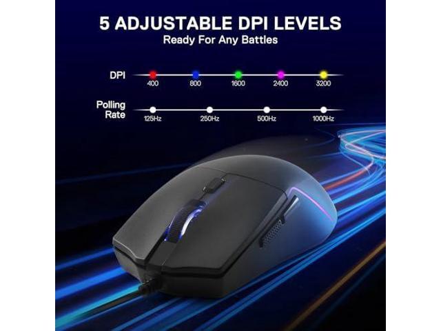 Redragon M730 Wired RGB Gaming Mouse, 10000 DPI Lightweight Optical Mouse with 6 Programmable Buttons, Software Supports DIY Keybinds for PC...