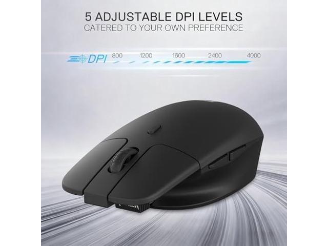 Redragon BM4162 Wireless Mouse, Dual-Mode 2.4GHz/BT Mouse, Lightweight Floating Button Design, Silent Click, 5 Adjustable DPI up to 4000, Ergonomic...