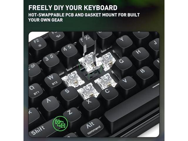 Redragon S163 3-Mode Wilreess Gaming Keyboard & Mouse Combo, 108 Keys K689 PRO RGB Gasket Keyboard and 8000 DPI M693 Gaming Mouse Bundle,...