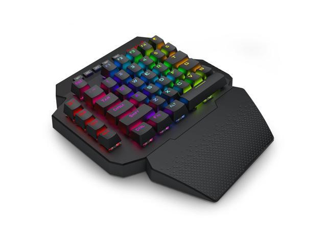 Redragon K758 Wired One-Handed RGB Mechanical Gaming Keyboard, 39 Keys Type-C Professional Gaming Keypad w/Upgraded Hot-Swappable Socket, 4 Onboard...