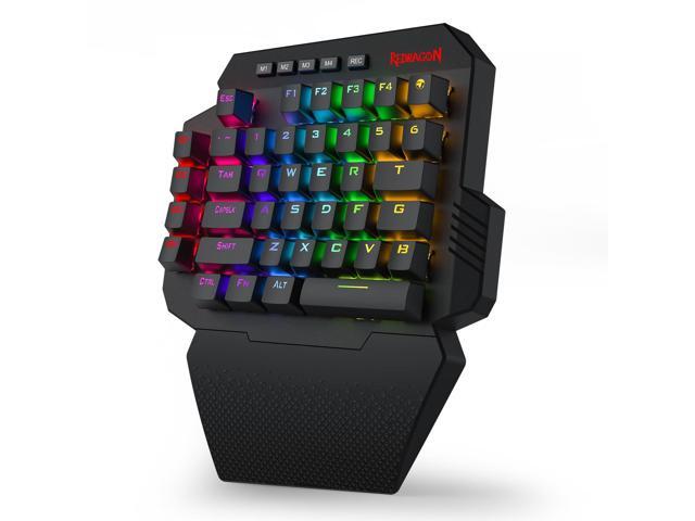 Redragon K758 Wired One-Handed RGB Mechanical Gaming Keyboard, 39 Keys Type-C Professional Gaming Keypad w/Upgraded Hot-Swappable Socket, 4 Onboard...