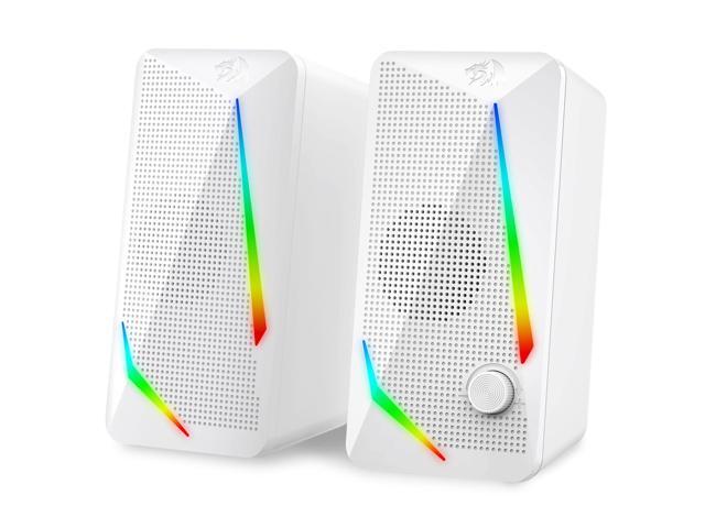 Redragon GS510 RGB Desktop Speakers, 2.0 Channel PC Computer Speaker with 4 Colorful LED Backlight Modes, Enhanced Bass and Easy-Access Volume...
