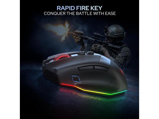 Redragon M923 Wired RGB Gaming Mouse, Optical Ergonomic Mouse with Max 24,000DPI, High Precision Sensor SG8960, 8 Macro Buttons, Software Supported...