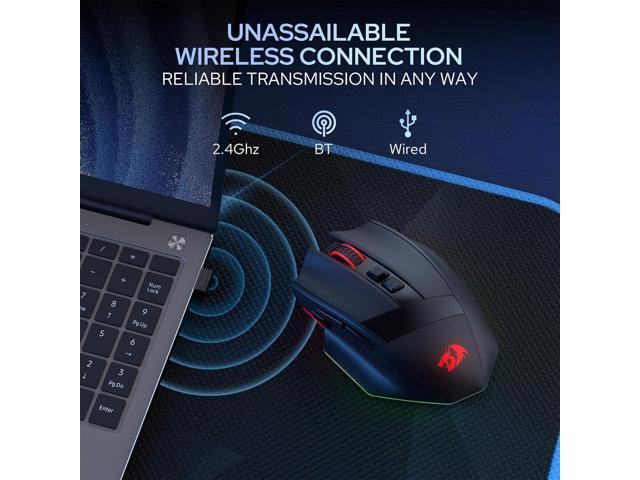 Redragon M923 Wired RGB Gaming Mouse, Optical Ergonomic Mouse with Max 24,000DPI, High Precision Sensor SG8960, 8 Macro Buttons, Software Supported...