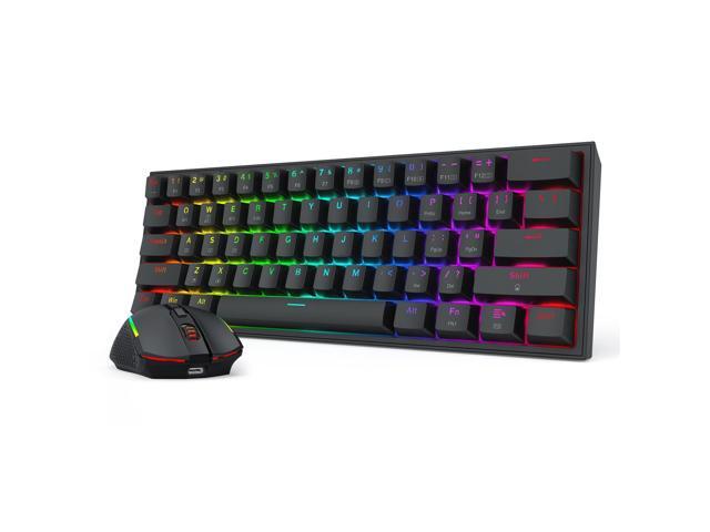 Redragon S144 Gaming Keyboard & Mouse Combo, 60% K617 Tri-Mode Wireless RGB Mechanical Keyboard and 7200 DPI Wireless Gaming Mouse Bundle,...