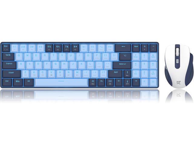 Redragon BS8773 Wireless Keyboard and Mouse Combo, 78 Keys 2.4Ghz Wireless Low-Profile Mechanical Red Switch Keyboard w/Slim Compact Design &...