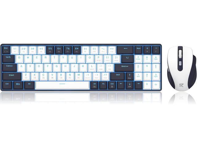Redragon BS8773 Wireless Keyboard and Mouse Combo, 78 Keys 2.4Ghz Wireless Low-Profile Mechanical Red Switch Keyboard w/Slim Compact Design &...