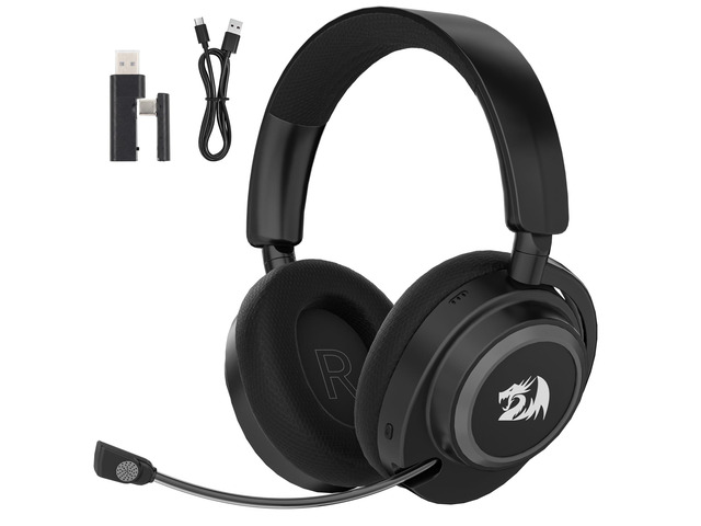 Redragon H891 Wireless Gaming Headset, Tri-Mode (2.4G/BT/Wired), 65H Battery, 50