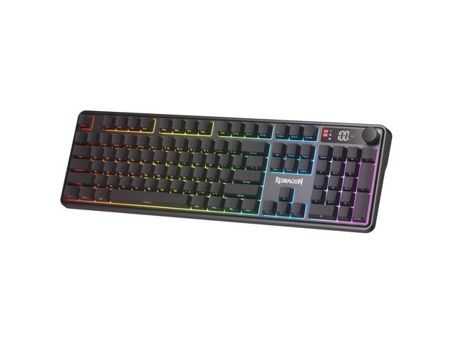 Redragon K526 PRO Wireless RGB Membrane Gaming Keyboard, LED Screen & Knob
