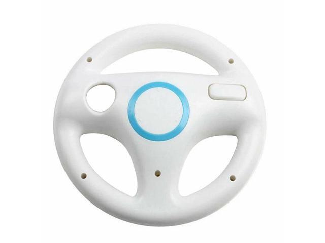 Retrofam 2 Pack Mario Kart Steering Wheel and Remote for Wii Game Console, White