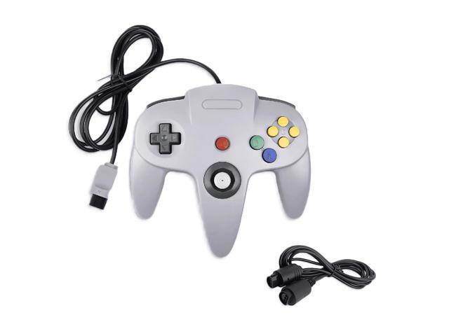 RetroFam Wired Game Controller for Nintendo 64 N64 Game Console with 6ft Extension Cable, Gray