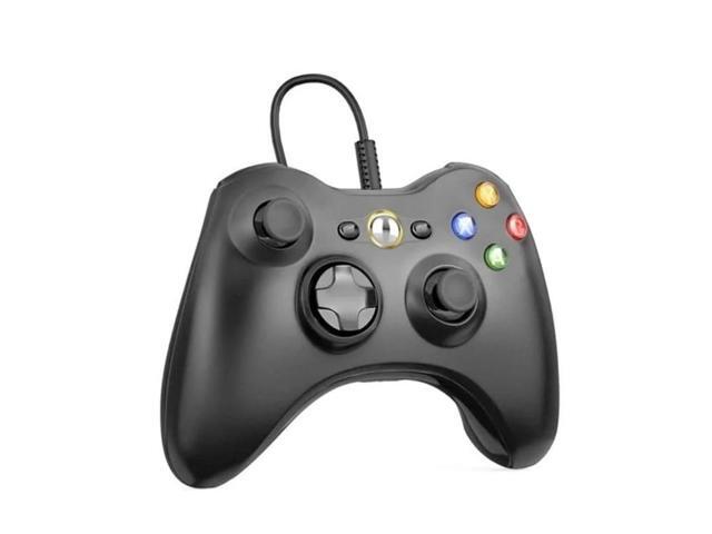 Retrofam Wired Game Controller Compatible with Microsoft Xbox 360 Game Console, Black