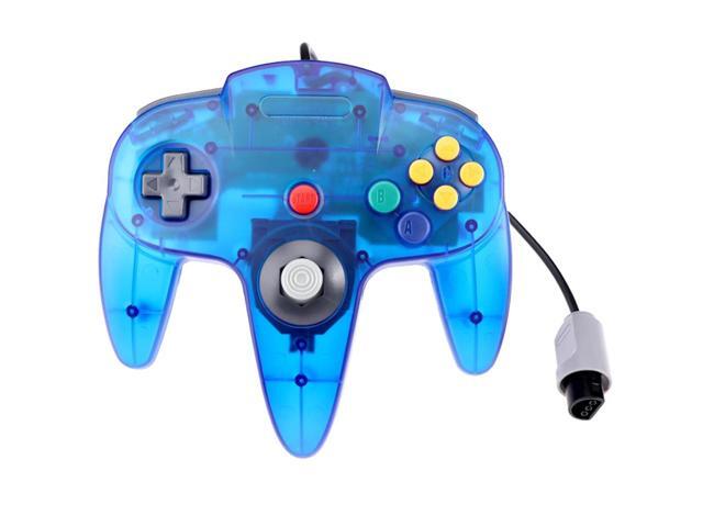 RetroFam Nintendo 64 N64 Controller Video Game Console Joystick, Transparent Blue & Purple