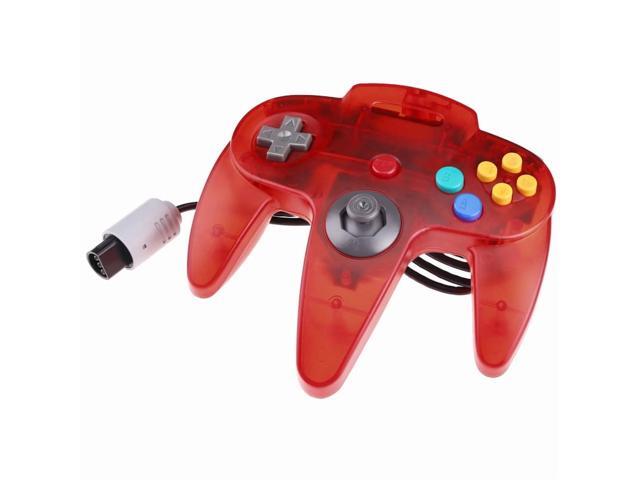 RetroFam Nintendo 64 N64 Controller Joystick for N64 Game Console, Transparent Red