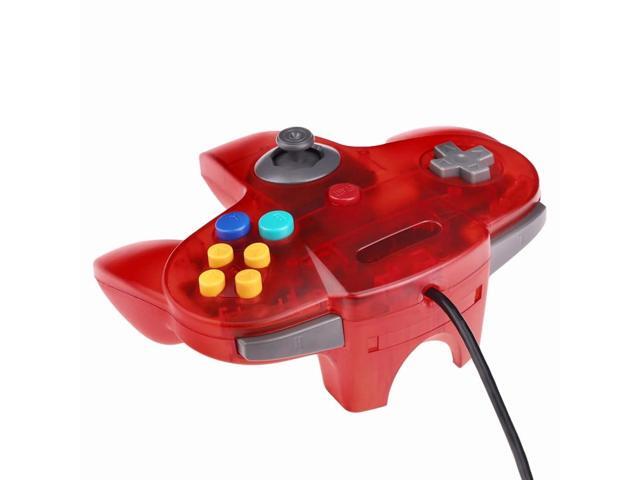 RetroFam Nintendo 64 N64 Controller Joystick for N64 Game Console, Transparent Red