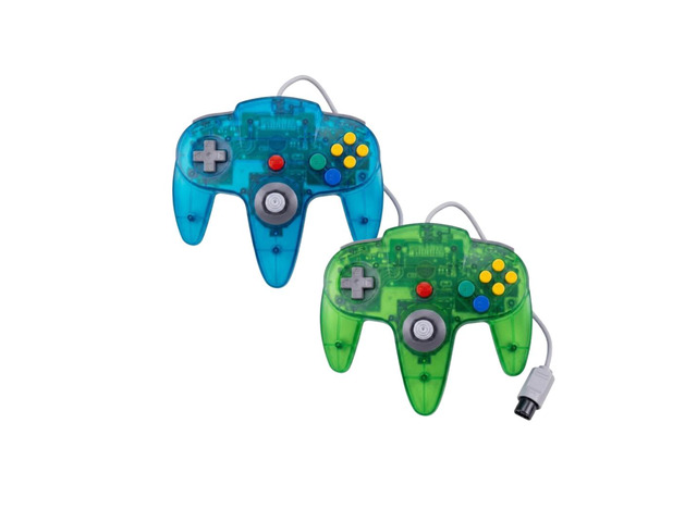 RetroFam 2-Pack Wired Controller for N64 Console - Classic Retro Gamepad Joystic