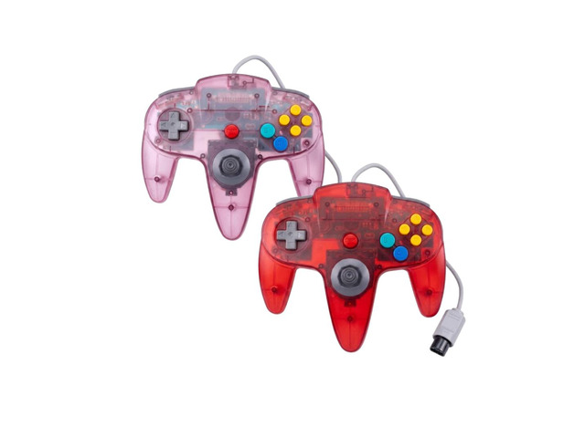 RetroFam 2-Pack Wired Controller for N64 Console - Classic Retro Gamepad Joystic