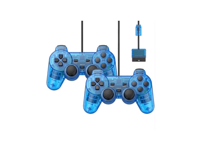 RetroFam 2 Pack Wired Controller Compatible for PlayStation 2 PS2 Game Console,