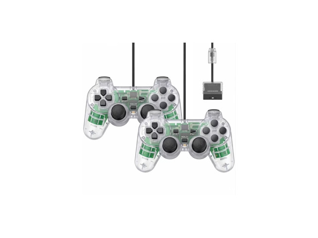 RetroFam 2 Pack Wired Controller Compatible for PlayStation 2 PS2 Game Console,