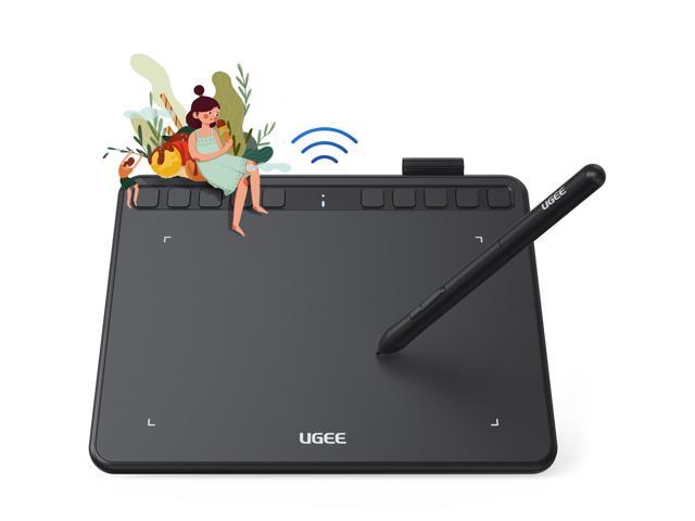 UGEE Drawing Tablet S640W Portable Digital Graphics Tablet Ultra-thin 2.4G Wireless Digital Art Pad with Tilt Function with Customized Express Keys.