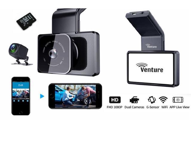 (2021) Venture 1080P Car DVR Camera WIFI Speed N GPS Dashcam FHD 1080P Dash Cam 24H Parking Monitor car registrar Night Vision (FREE SD CARD 32 GB )