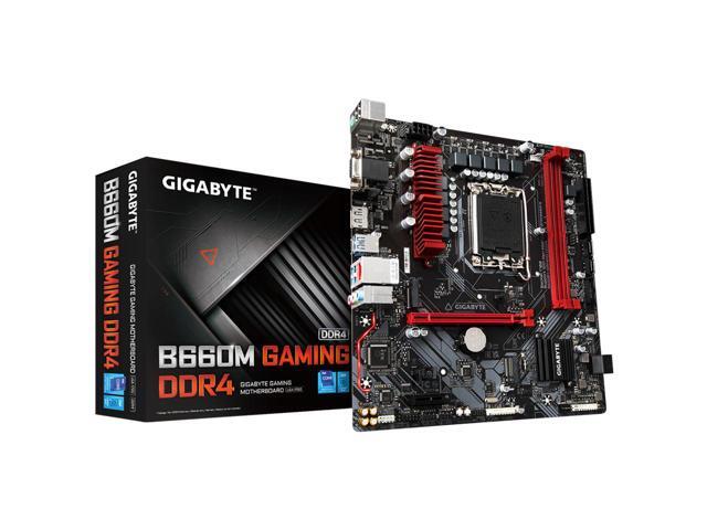 GIGABYTE B660M GAMING DDR4 LGA 1700 Intel 12th mATX Motherboard, with Phases Hybrid Digital VRM with MOS Heatsink, 2 x PCIe 4.0 M.2, 2.5GbE LAN,...