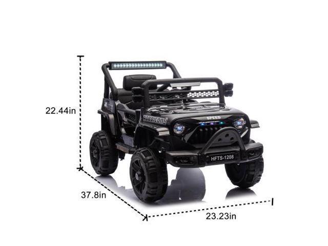 TAORUIFANG 12V Kids Ride On Electric Truck Car Four-wheel suspension BLACK