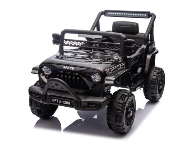 TAORUIFANG 12V Kids Ride On Electric Truck Car Four-wheel suspension BLACK
