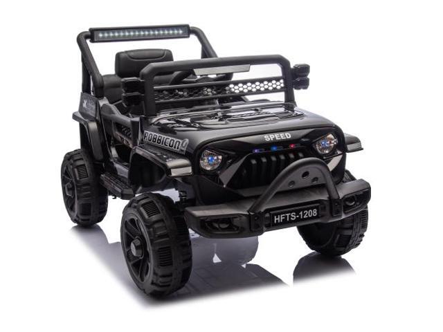 TAORUIFANG 12V Kids Ride On Electric Truck Car Four-wheel suspension BLACK