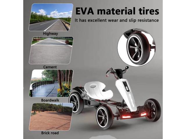 taoruifang 12V electric Kids Pedal Go Kart, Folder Go Kart, Outdoor Ride on Toy with Adjustable Seat, 4 Non-Slip EVA Wheels for Boys and Girls Aged...