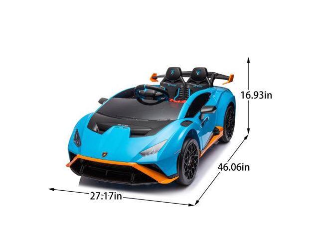 taoruifang Lamborghini Huracan Sto 24V Kids Electric Ride-On Drift Car: Speeds 1.86-5.59 MPH, Ages 3-8, Foam Front Wheels, 360° Spin, LED Lights,...