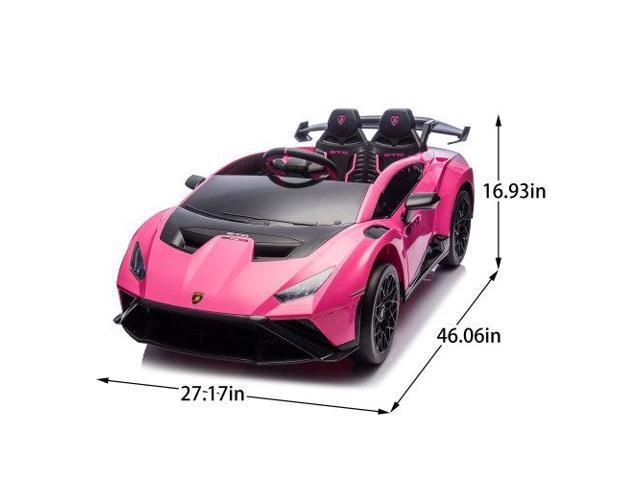 taoruifang Lamborghini Huracan Sto 24V Kids Electric Ride-On Drift Car: Speeds 1.86-5.59 MPH, Ages 3-8, Foam Front Wheels, 360° Spin, LED Lights,...