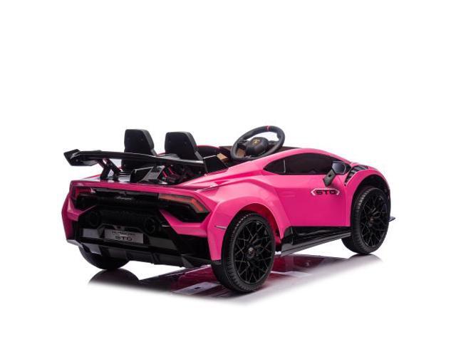 taoruifang Lamborghini Huracan Sto 24V Kids Electric Ride-On Drift Car: Speeds 1.86-5.59 MPH, Ages 3-8, Foam Front Wheels, 360° Spin, LED Lights,...