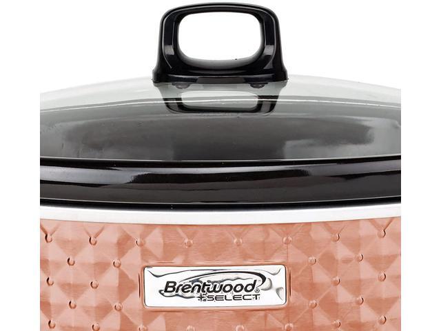 Brentwood SC-157C Diamond Pattern Slow Cooker, 7 Quart - Copper