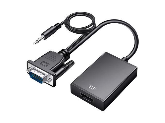 HDCO-VGAM2 1080P VGA Male to HDMI Female Converter with 3.5mm Audio Cable