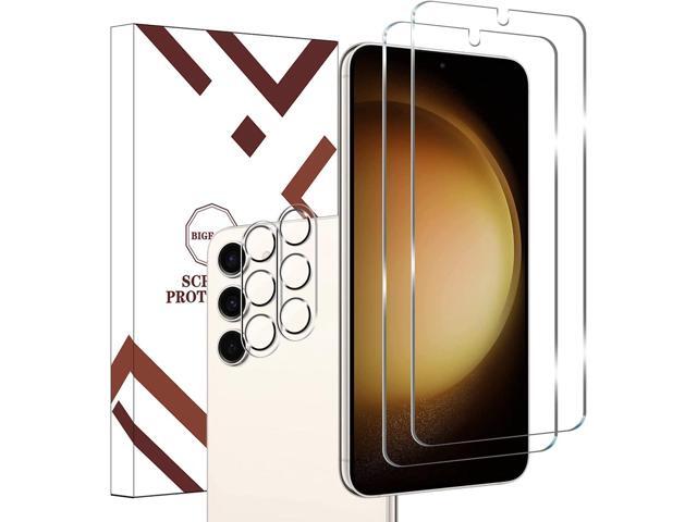 Galaxy S23 Tempered Glass Screen Protector + Camera Lens Protector [ 2 + 2 Pack ][Case Friendly] [Anti-Scratch] [Ultrasonic Fingerprint Unlock]...