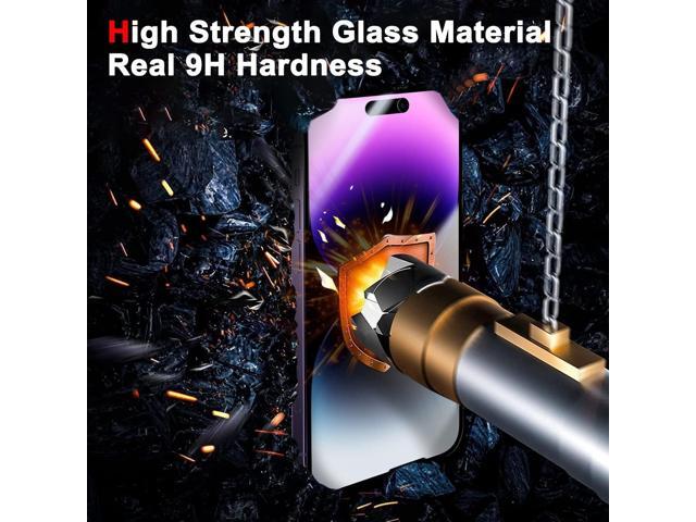 YMHML 2 Pack iPhone 14 Pro Max Privacy Screen Protector + 2 Pack iPhone 14 Pro Max Camera Lens Protector, Anti Spy Tempered Glass Privacy Screen...