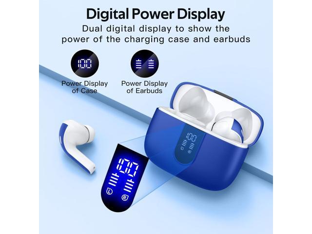 TAGRY Bluetooth Headphones True Wireless Earbuds 60H Playback LED Power Display Earphones with Wireless Charging Case IPX5 Waterproof in-Ear...