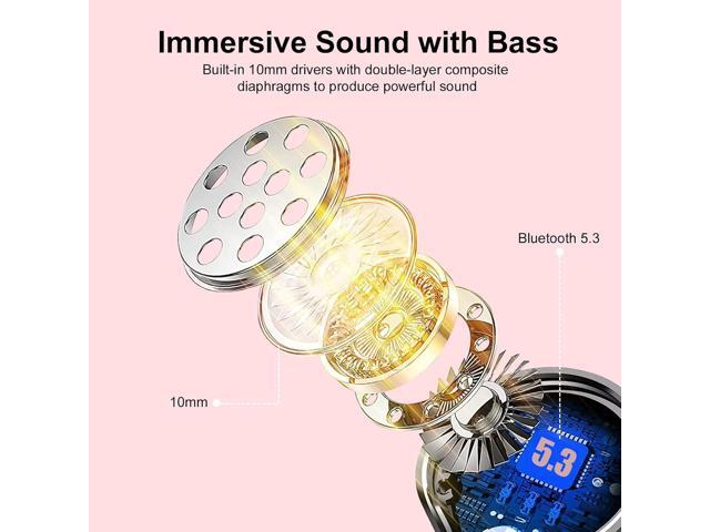 Ear buds Wireless Earbuds, HiFi Stereo Bluetooth 5.3 Running Headphones with Dual LED Display 30Hrs Playtime, Built-in Mic, Type-C, in-Ear...