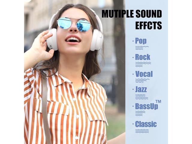 Bluetooth Headphones Over Ear,BERIBES 65H Playtime and 6 EQ Music Modes with Microphone,HiFi Stereo Foldable Lightweight Wireless Headset,Deep Bass...