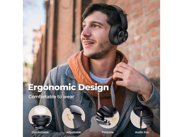 V8 Wireless Bluetooth Headphones Over Ear, 80 Hours Playtime Wireless Headphones with Deep Bass,Lightweight Foldable Headphones Built-in Mic,HiFi...