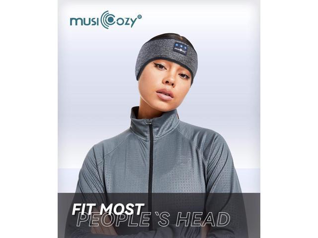 MUSICOZY Bluetooth 5.2 Sleep Headphones, Wireless Headband Earphones Sleeping Mask & Workout Headband for Women Men, Ideal for Running, Travel &...