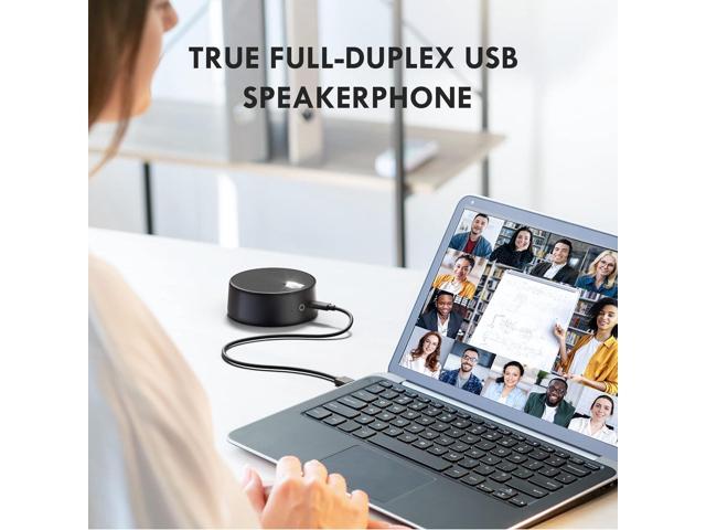 ROFALL USB Computer Speakers with Microphone, PC Laptop Speaker with Mic, 3 Sound Modes, Hand Free Enhanced Voice Pick up, Compatible with Zoom for...