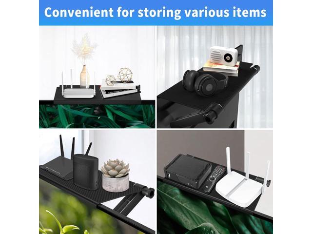 13-Inch Wide Platform Adjustable TV Top Shelf, Screen Top Shelf Mount, Monitor Top of TV Shelf Mounting Bracket for Streaming Devices, Cable Box,...