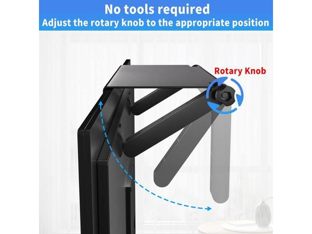 13-Inch Wide Platform Adjustable TV Top Shelf, Screen Top Shelf Mount, Monitor Top of TV Shelf Mounting Bracket for Streaming Devices, Cable Box,...