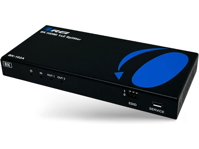 OREI 8K HDMI Splitter 1x2, Duplicate with Audio Extractor - Up to 4K@120Hz