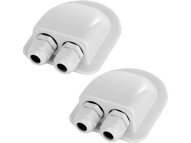RESTMO 2 Pack IP68 Waterproof Solar Cable Entry Gland Weather Resistant Dual Cable Entry Housing for Solar Panels of RV, Caravan, Marine, Boat,...