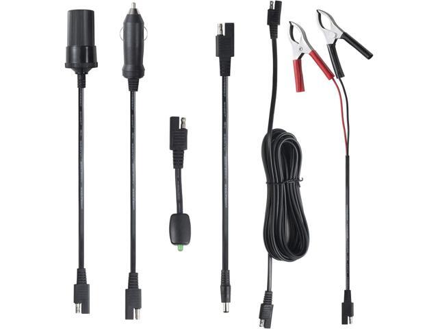 Sunway Solar 16FT Battery Charger Extension Cable Adapter SAE Connectors Quick Connect with Battery Clamps For 12V Trickle Charger And Maintainer,...