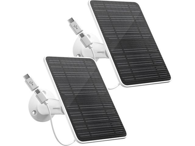Solar Panel for Security Camera, 5W Solar Panel Charger Compatible with Eufycam 3/3C/2/2 Pro/2C/2C Pro/E/E20/E40/L20/L40/Solo/SoloCam Spotlight,...
