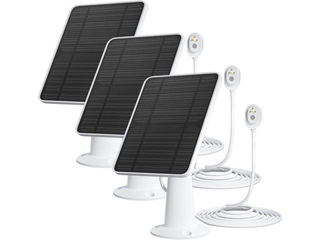 Solar Panel Charger Compatible with Ultra/Ultra 2/Pro 3/Pro 4/Pro 3 Floodlight Security Camera, 5V 4W Solar Panels Charging IP65 Weatherproof w/.